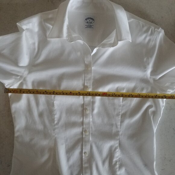 Brooks Brother's Women's 6 white cotton fitted button down up shirt blouse - Picture 13 of 16